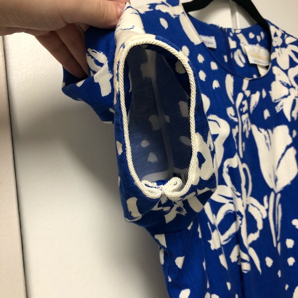 VINTAGE 40’s/50’s/60’s/70’s/80’s dress, blue&white - Picture 6 of 16